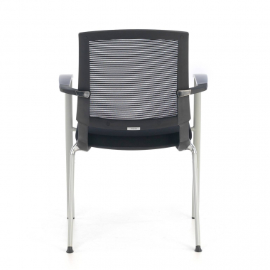 visitor chair black adam mesh fixed armrests 8