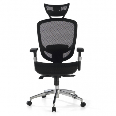 office chair black flex mesh movable armrests lumbar support headrest 3