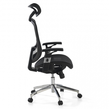 office chair black flex mesh movable armrests lumbar support headrest 5