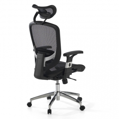 office chair black flex mesh movable armrests lumbar support headrest 7