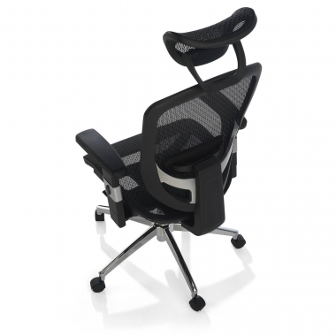 office chair black flex mesh movable armrests lumbar support headrest 4