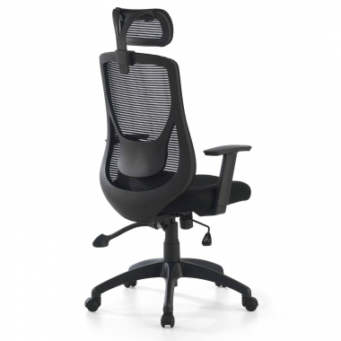office chair black lake mesh 1d adjustable armrests lumbar support headrest 6