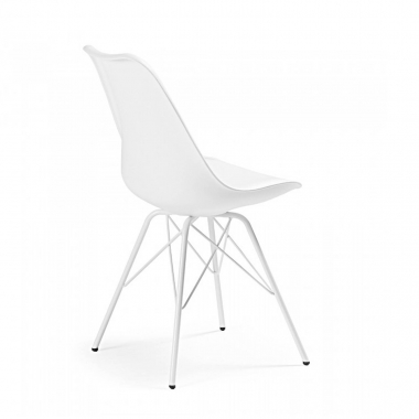 visitor chair white chair metal leg plastic no armrests 6