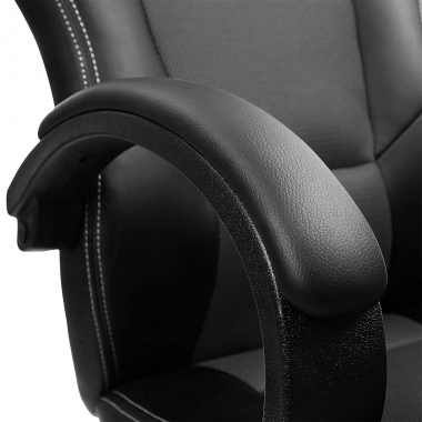 gaming chair black racer synthetic leather fixed armrests 4