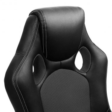 gaming chair black racer synthetic leather fixed armrests 6