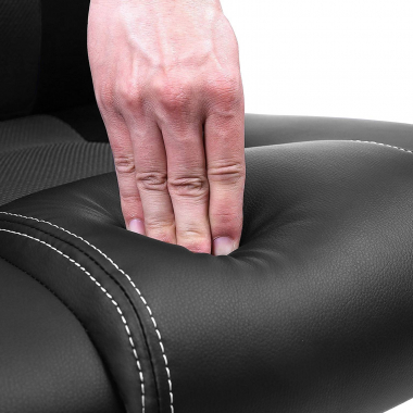 gaming chair black racer synthetic leather fixed armrests 5
