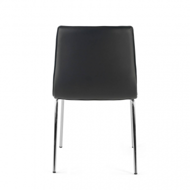 visitor chair black 4 legs synthetic leather no armrests 7