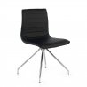 Visitor chair Alisa, chrome frame, faux leather