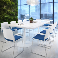 Upholstered visitor chair Hest with armrests