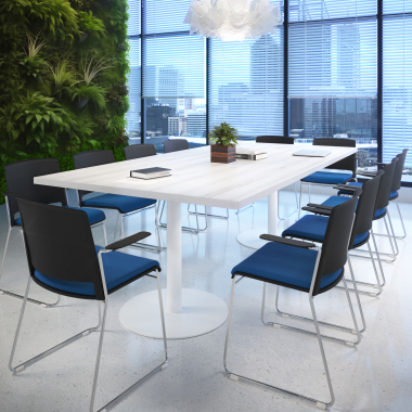 visitor chair blue with arms upholstered fabric no armrests 2