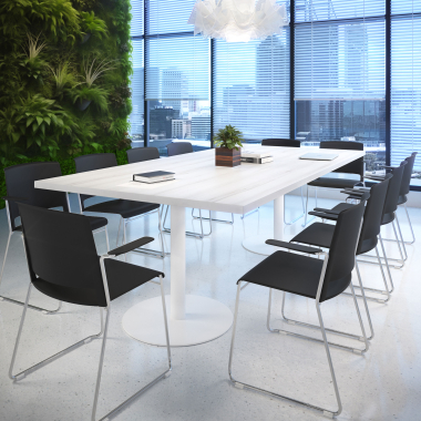 visitor chair black with arms fabric fixed armrests 2