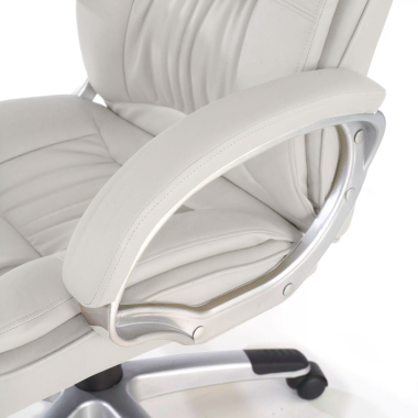 office chair white bavaria synthetic leather upholstered armrests 5