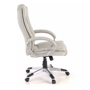 office chair white bavaria synthetic leather upholstered armrests 7