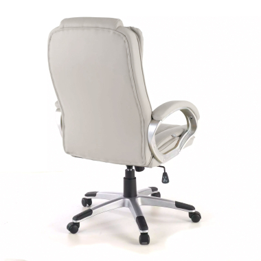 office chair white bavaria synthetic leather upholstered armrests 8