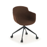 Visitor chair Laure, swivel with castors, upholstered