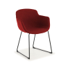 Visitor chair Laure, swivel with castors, upholstered