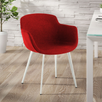 Laure Visitor Chair, Legs, Metal frame, Upholstered