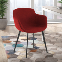 Laure Visitor Chair, Legs, Metal frame, Upholstered