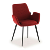Visitor chair Glamm, 4 legs, upholstered armrests, metal frame