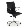 Office chair Design Cagliari, white structure, high back, faux leather