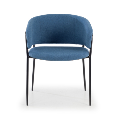 visitor chair blue margot fabric fixed armrests 3