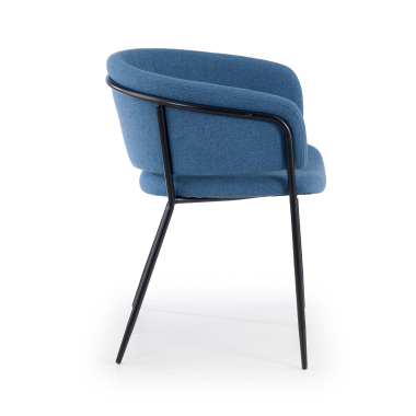visitor chair blue margot fabric fixed armrests 4