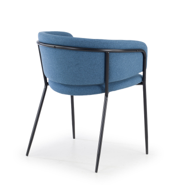 visitor chair blue margot fabric fixed armrests 5