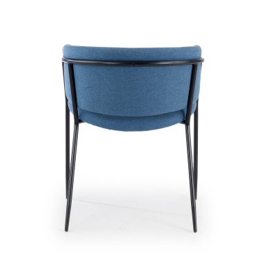 visitor chair blue margot fabric fixed armrests 6