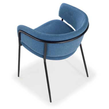 visitor chair blue margot fabric fixed armrests 7