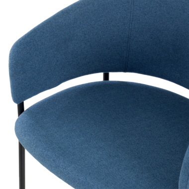 visitor chair blue margot fabric fixed armrests 8