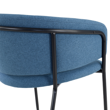 visitor chair blue margot fabric fixed armrests 9