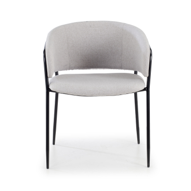 visitor chair gray margot fabric fixed armrests 3