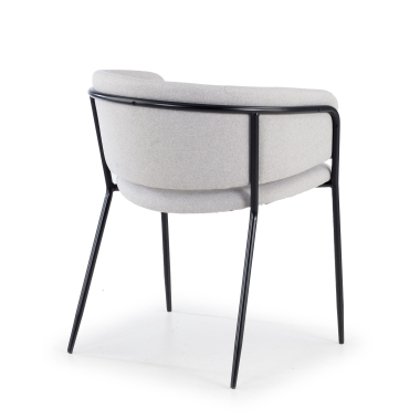 visitor chair gray margot fabric fixed armrests 5