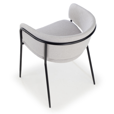 visitor chair gray margot fabric fixed armrests 7
