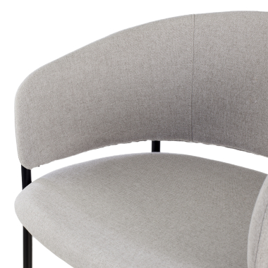 visitor chair gray margot fabric fixed armrests 8