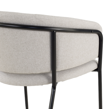 visitor chair gray margot fabric fixed armrests 9