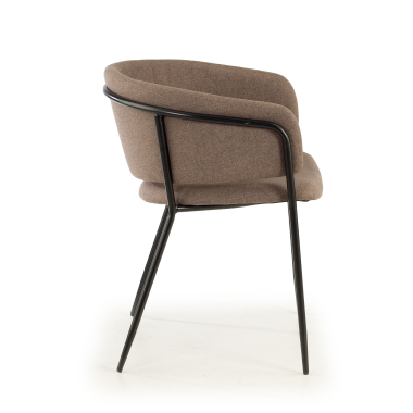 visitor chair brown margot fabric fixed armrests 4