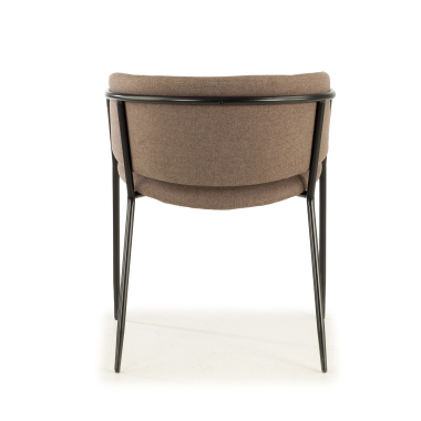 visitor chair brown margot fabric fixed armrests 6