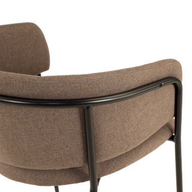 visitor chair brown margot fabric fixed armrests 8