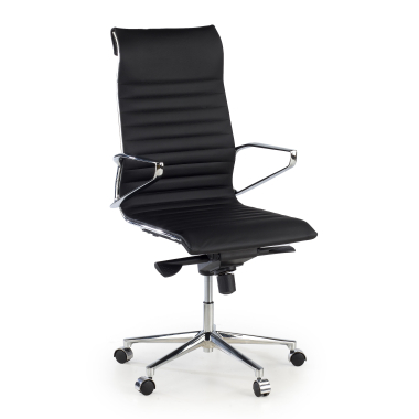 executive chair black high back natural leather natural skin fixed armrests 1