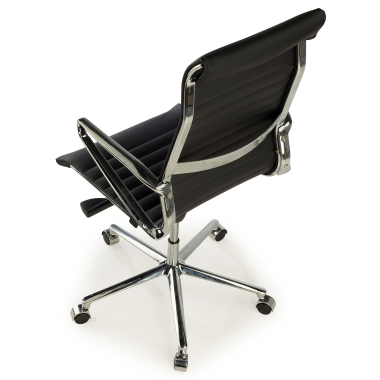 executive chair black high back natural leather natural skin fixed armrests 7