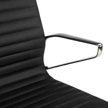 executive chair black high back natural leather natural skin fixed armrests 9