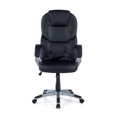 office chair black kiel synthetic leather upholstered armrests 3