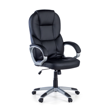 office chair black kiel synthetic leather upholstered armrests 1