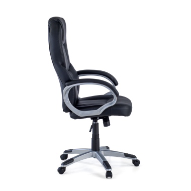 office chair black kiel synthetic leather upholstered armrests 4
