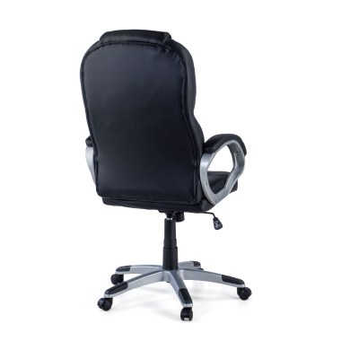 office chair black kiel synthetic leather upholstered armrests 8
