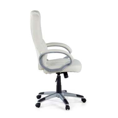 office chair white kiel synthetic leather upholstered armrests 4