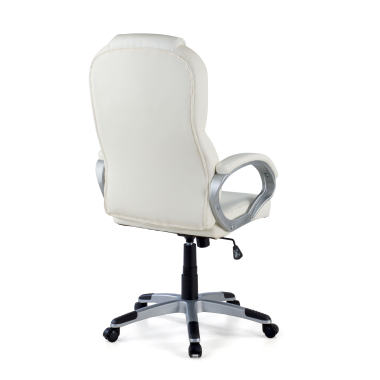 office chair white kiel synthetic leather upholstered armrests 5