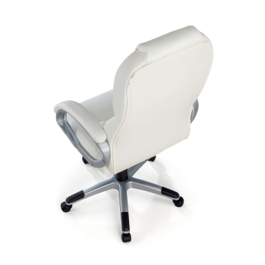 office chair white kiel synthetic leather upholstered armrests 7