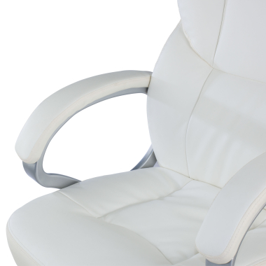 office chair white kiel synthetic leather upholstered armrests 8